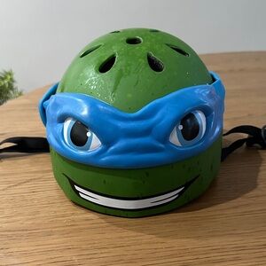 Kids Teenage Mutant Ninja Turtles Green and Blue Helmet